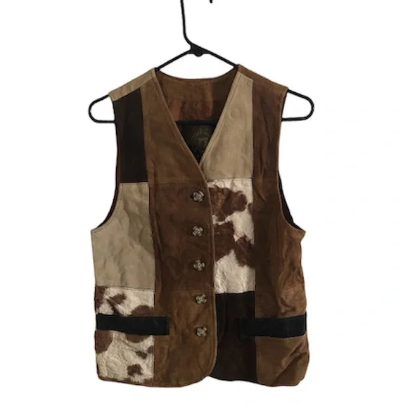 Express Leather Colorblock Sleeveless Vest - Picture 1 of 6
